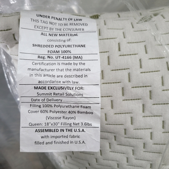 New 7" Memory Foam Pillow Bamboo Cover Soft Queen Pillowcase - Picture 9 of 15